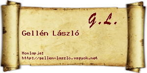 Gellén László névjegykártya