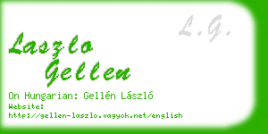 laszlo gellen business card