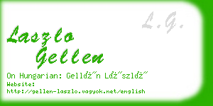 laszlo gellen business card